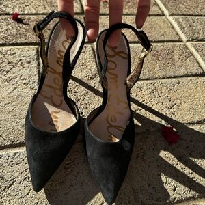 Sam Edelman black suede heels